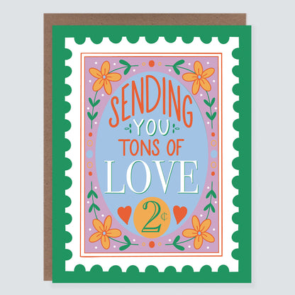 Sending Love Postage Stamp | Encouragement Card - Case of 6