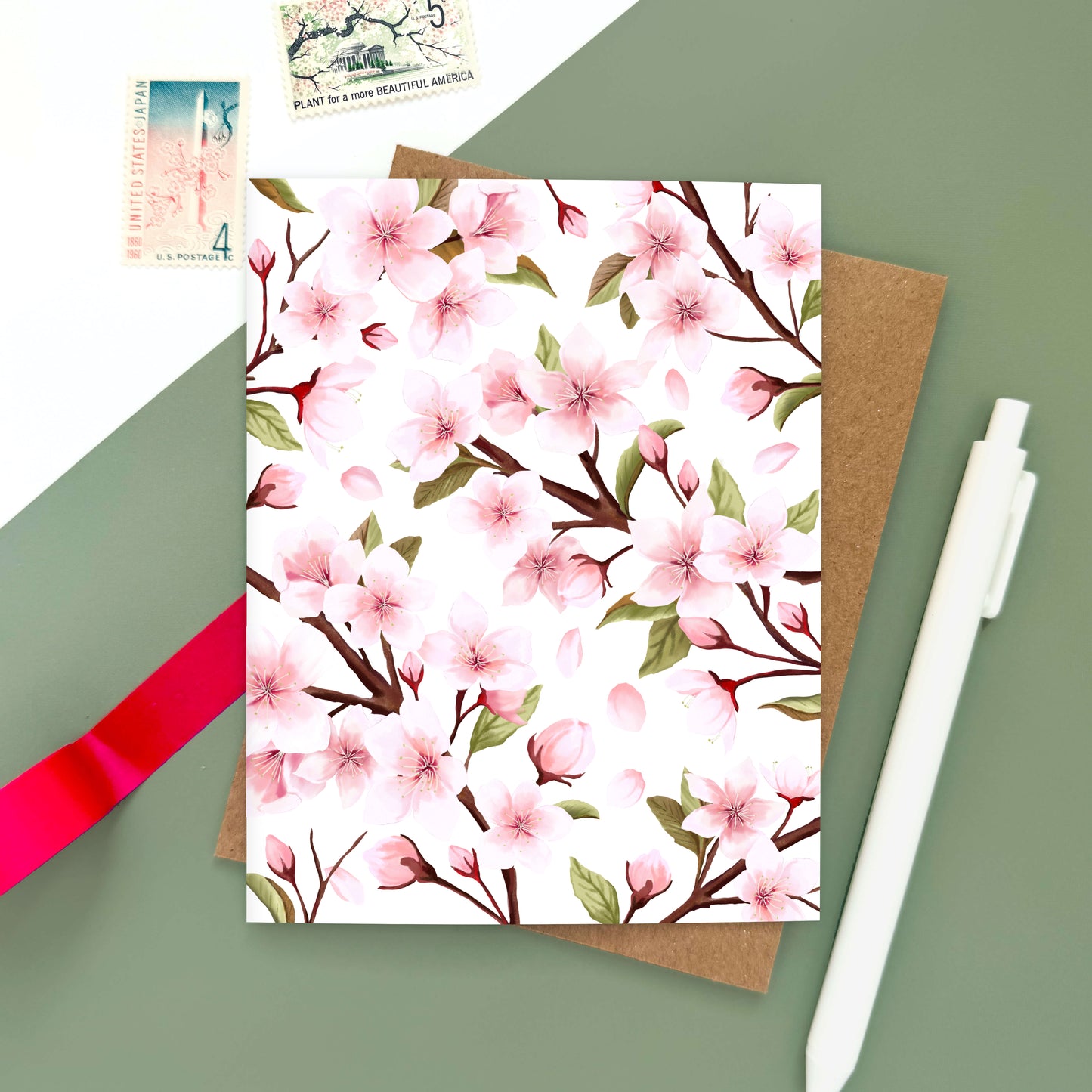 Cherry Blossom Floral Everyday Card