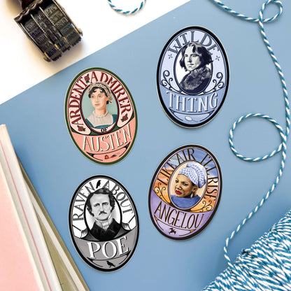 Wilde Book Author Cameo Sticker