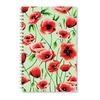 Poppies Flower Notebook - Case of 4