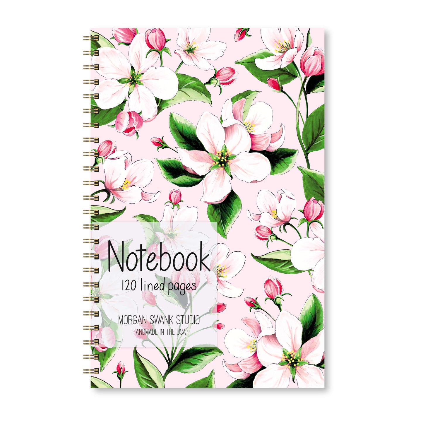 Apple Blossom Flower Notebook - Case of 4