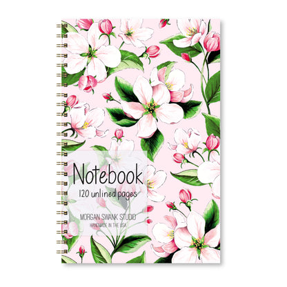 Apple Blossom Flower Notebook - Case of 4