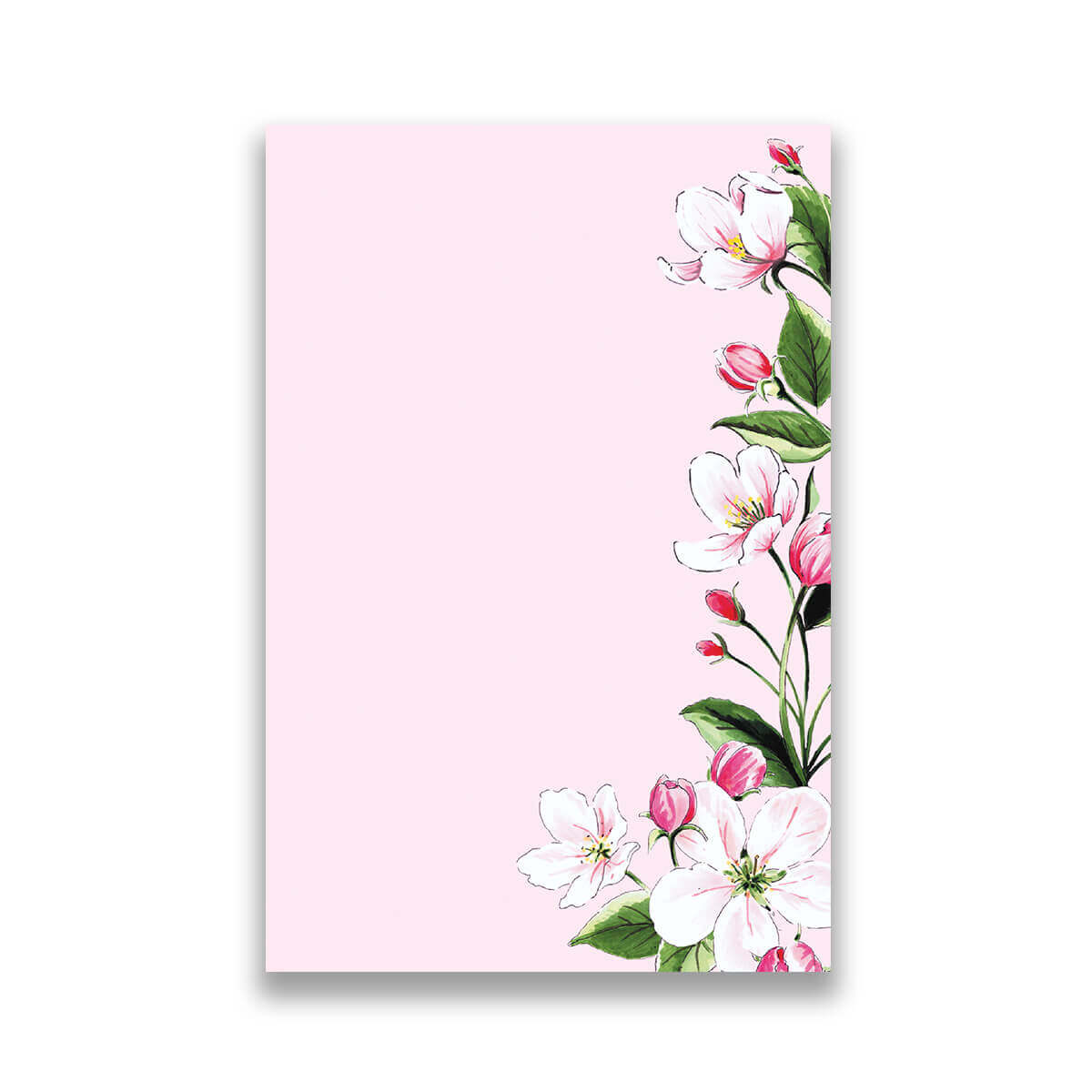 Apple Blossom Floral Notepad - Case of 4