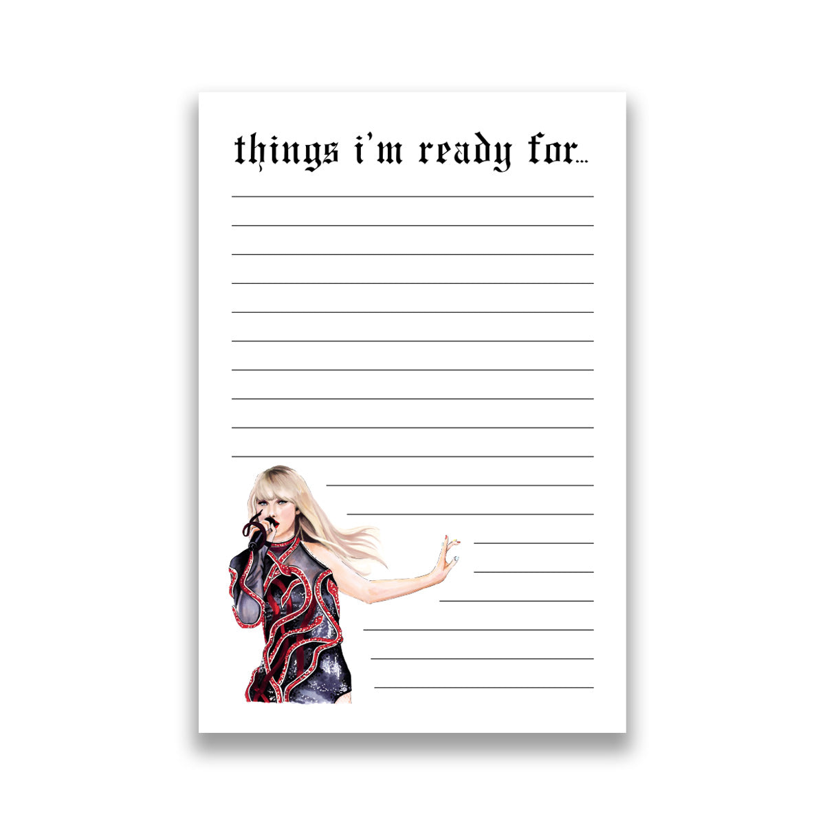 Pop Star Dark Side Notepad