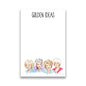Notepad with illustrations of the Golden Girls and the text 'GOLDEN IDEAS’