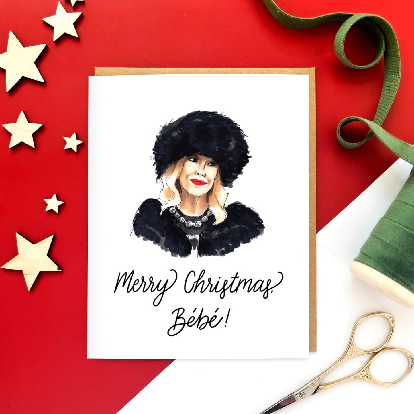 Merry Christmas Bebe Moira Card - Case of 6