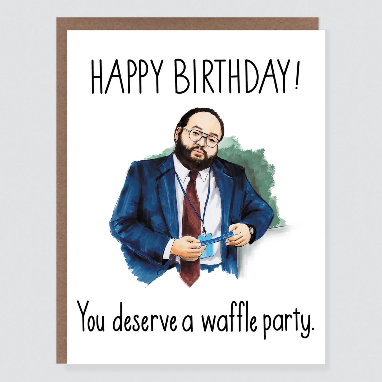 Waffle Party Birthday Card - Case of 6