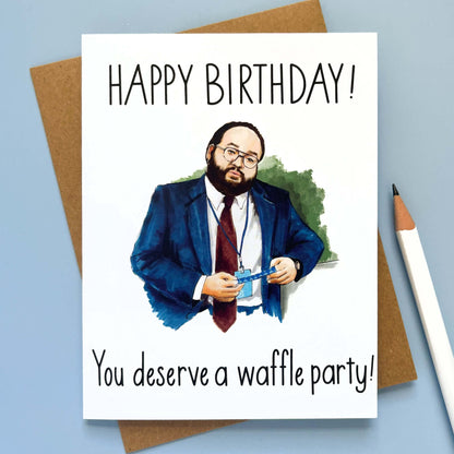 Waffle Party Birthday Card - Case of 6