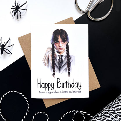 Wednesday Cold Embrace | Birthday Card