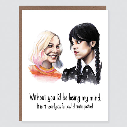 Wednesday Friendship Losing Mind Card - Case of 6