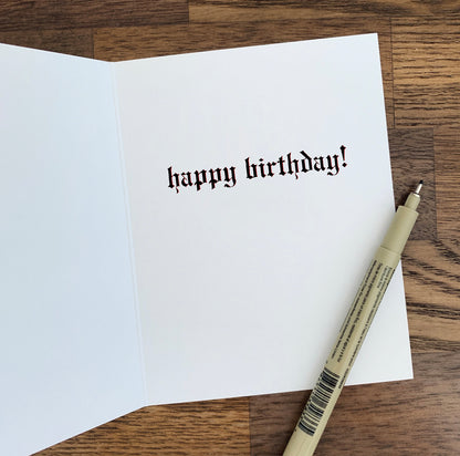 Pop Star Dark Side Birthday Card