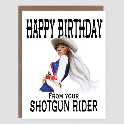 Shotgun Rider Cowboy Bey Birthday Card - Case of 6