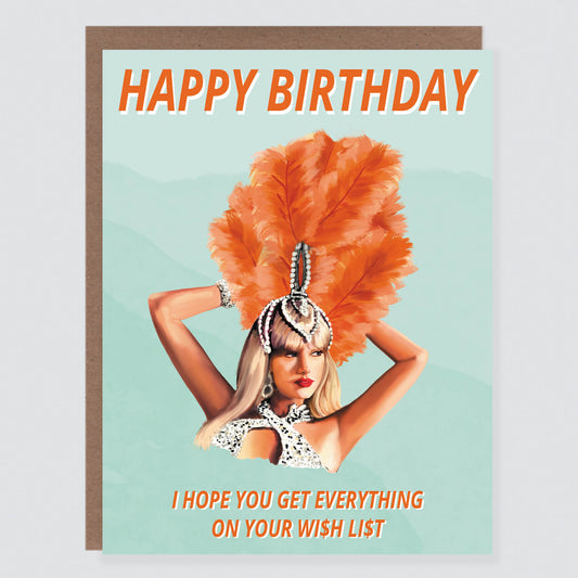 Taylor Showgirl Birthday Card - Case of 6