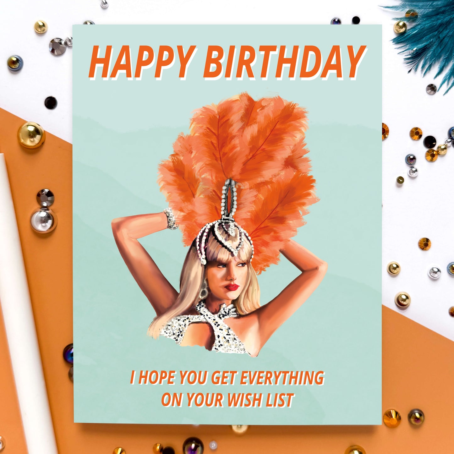 Pop Star Showtime Birthday Card