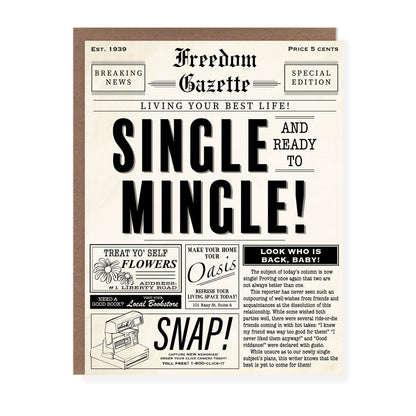 Newspaper Single/Break Up Card - Case of 6