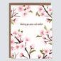 Peace and Comfort Cherry Blossom Sympathy Card