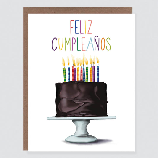 Feliz Cumpleanos Cake Spanish Birthday Card - Case of 6