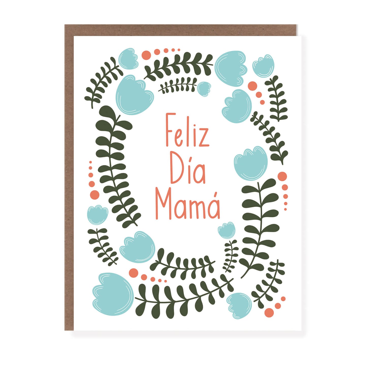 Feliz Dia Mama Wreath Spanish Mother's Day Card - Case of 6