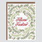 Felices Fiestas Wreath Spanish Christmas Card - Case of 6