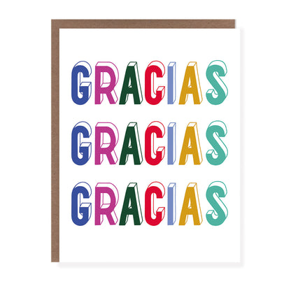 Tres Gracias Spanish Thank You Card - Case of 6