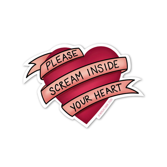 Scream Inside Your Heart Sticker - Case of 6