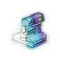 Vintage Camera Holographic Vinyl Sticker - Case of 6