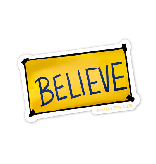 Lasso "Believe" Sticker - Case of 6