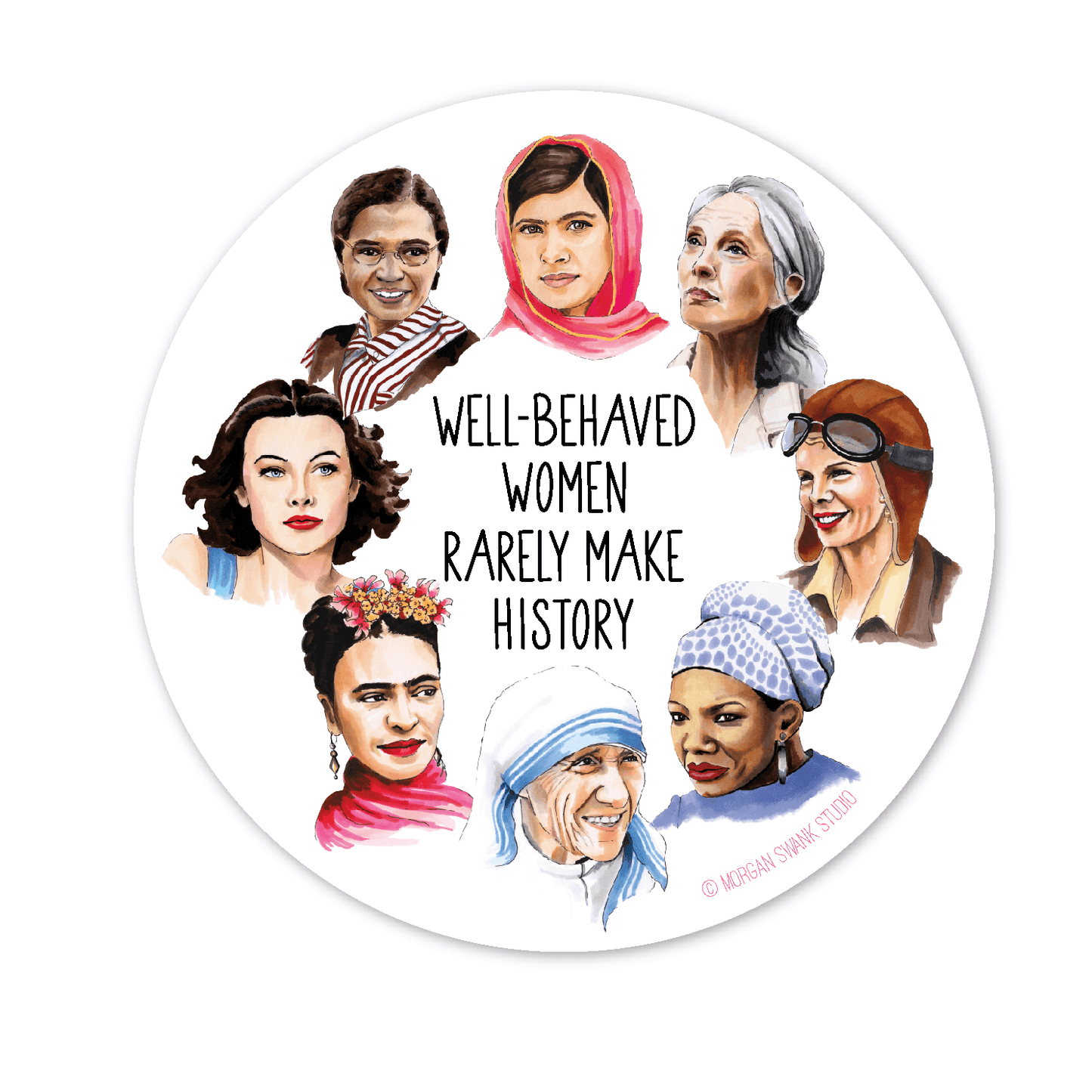 Famous Strong Women Sticker - Case of 6