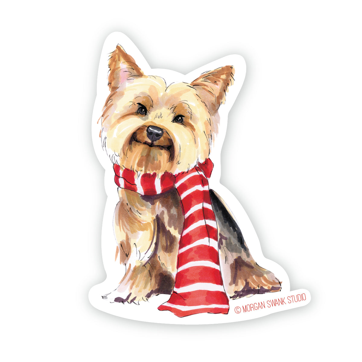 Yorkie Dog Sticker - Case of 6