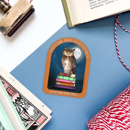 Night Owl Book Club Sticker - Case of 6