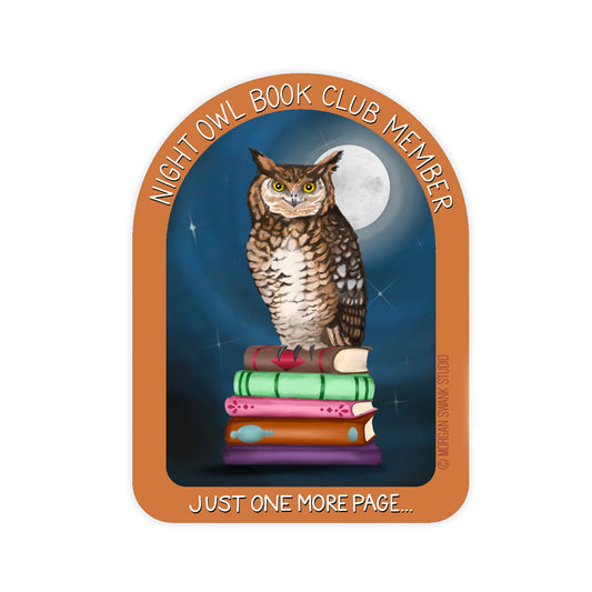 Night Owl Book Club Sticker - Case of 6