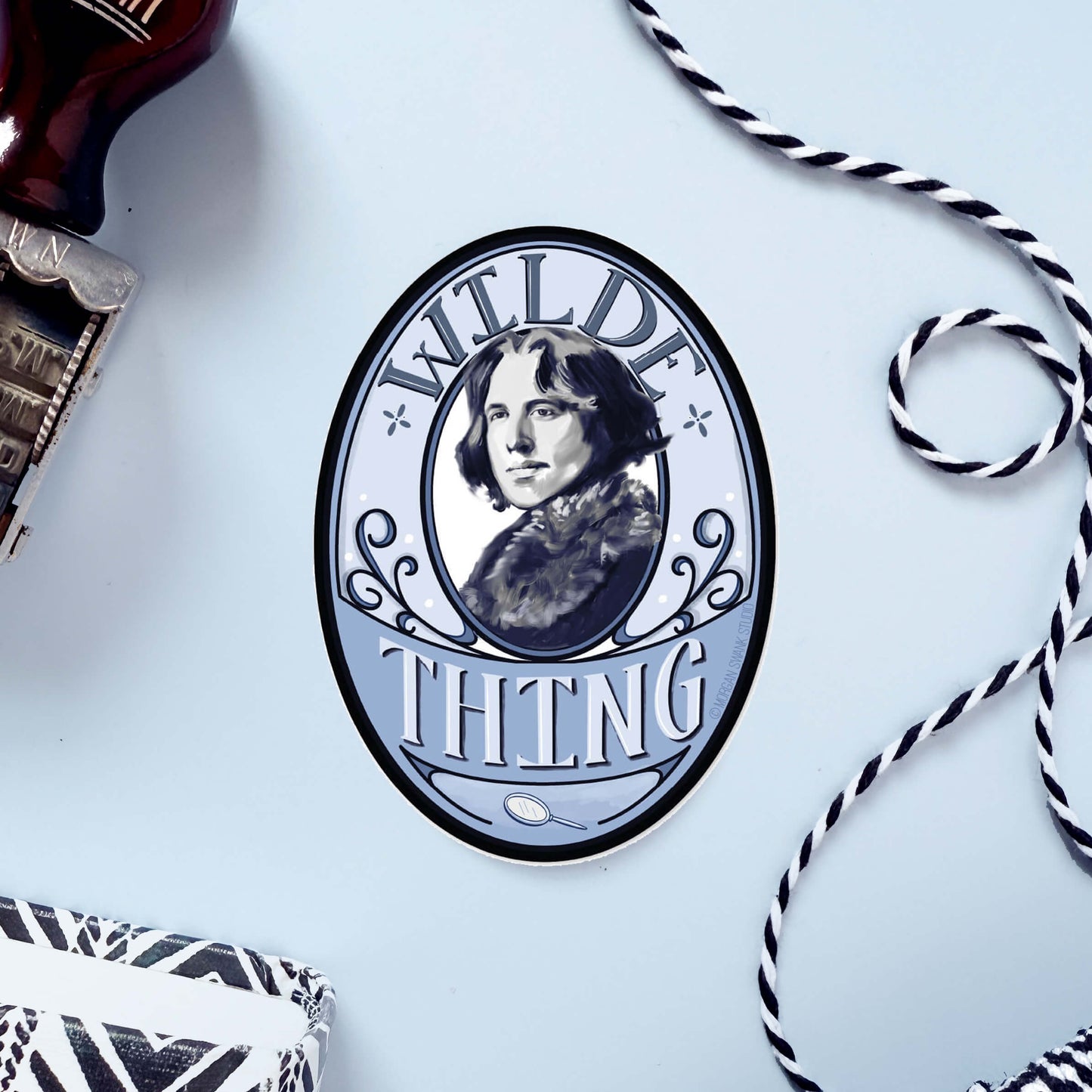 Wilde Book Author Cameo Sticker - Case of 6