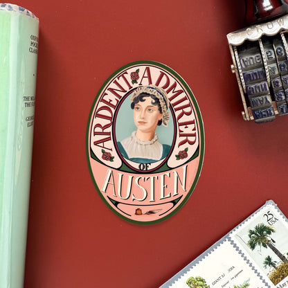 Austen Book Author Cameo Sticker - Case of 6