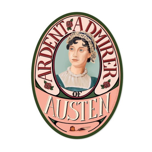 Austen Book Author Cameo Sticker - Case of 6