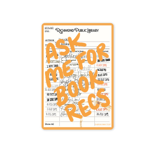 Book Recs Library Sticker