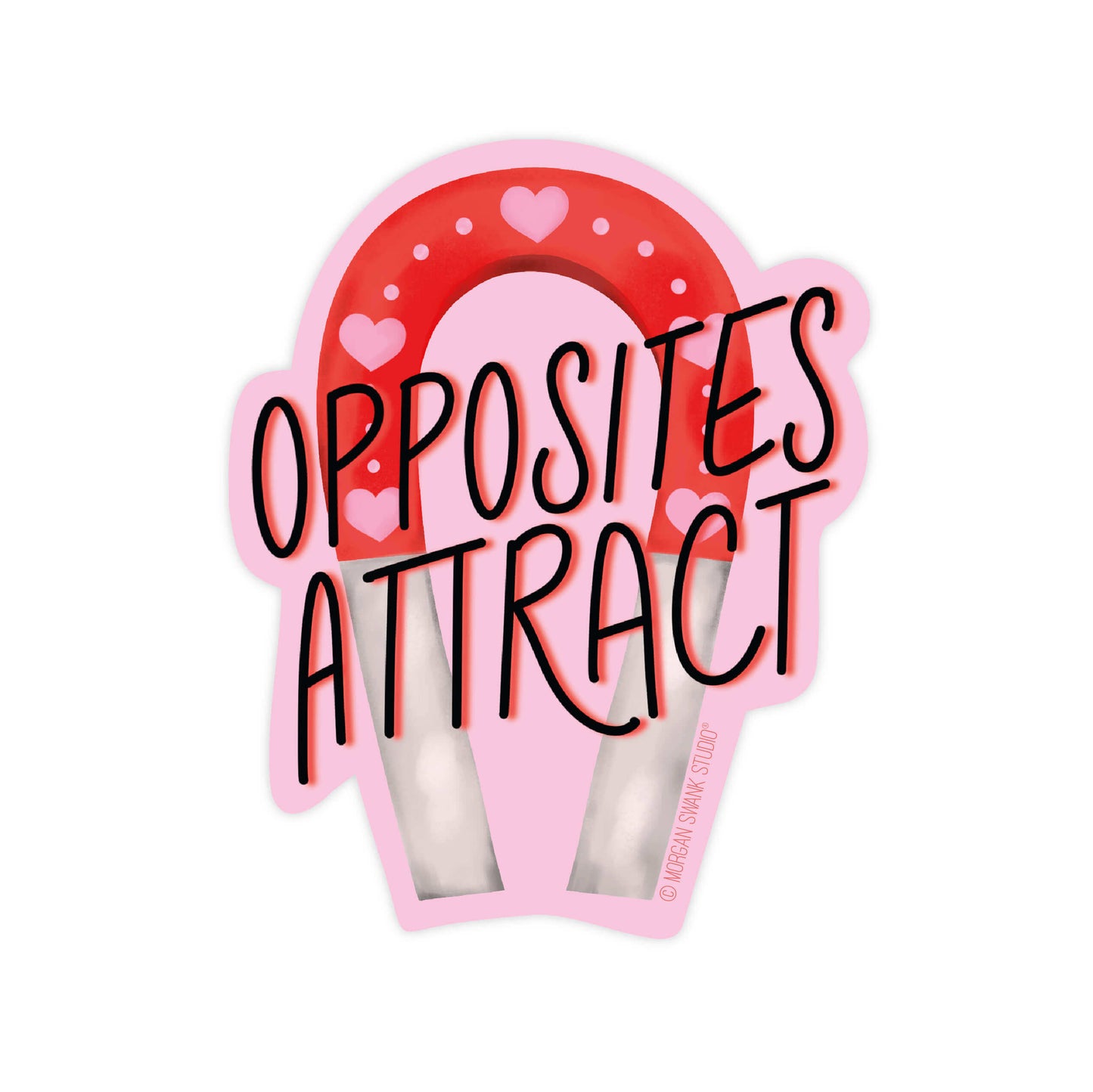 Opposites Attract Sticker