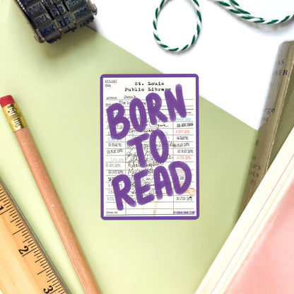 Born to Read Library Sticker