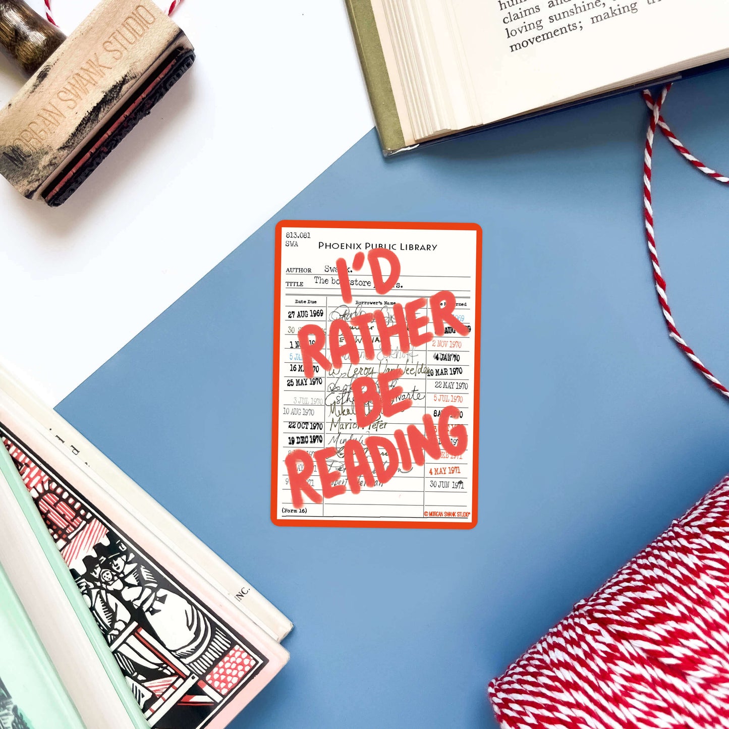 Rather Be Reading Library Sticker