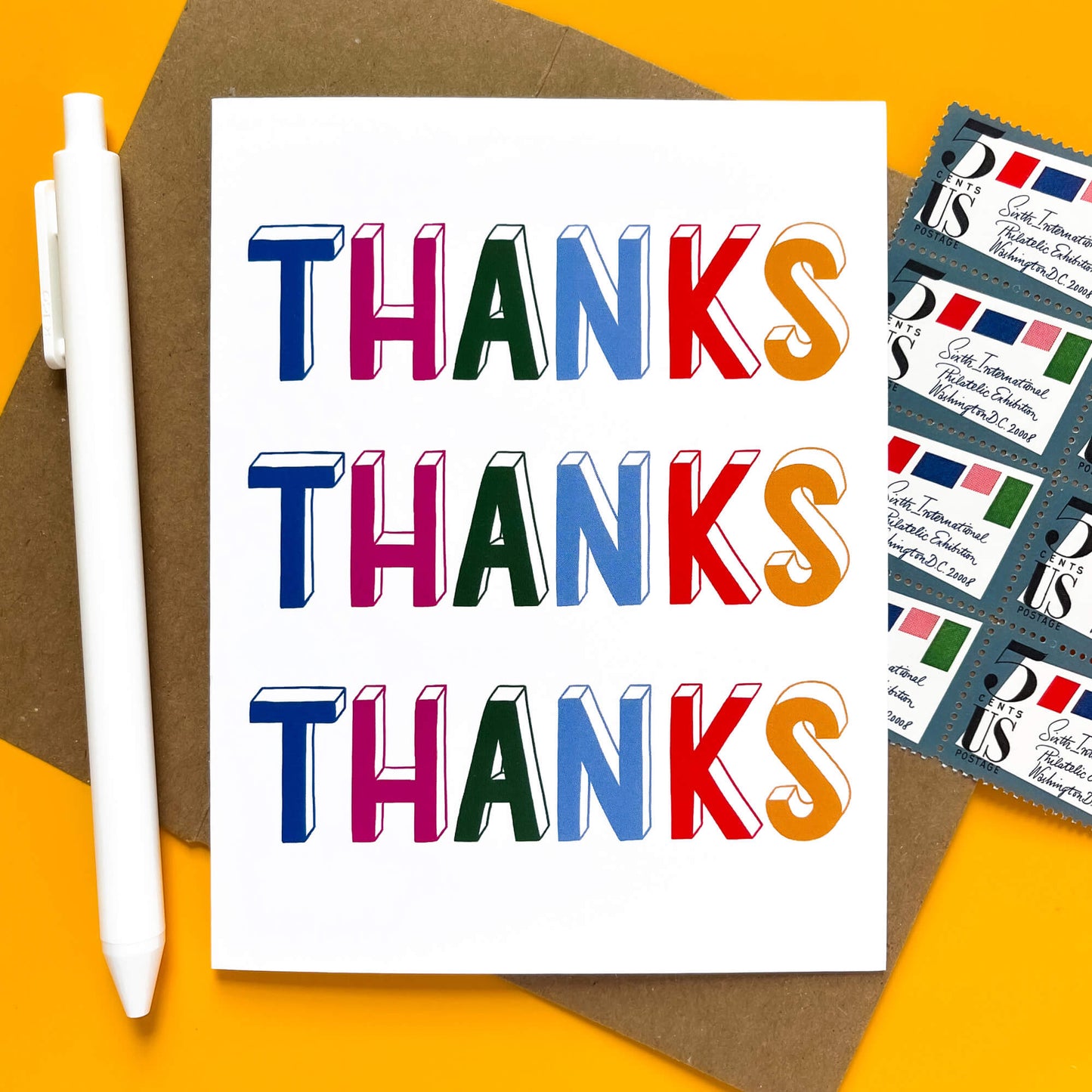 Thanks Times Three Card - Case of 6