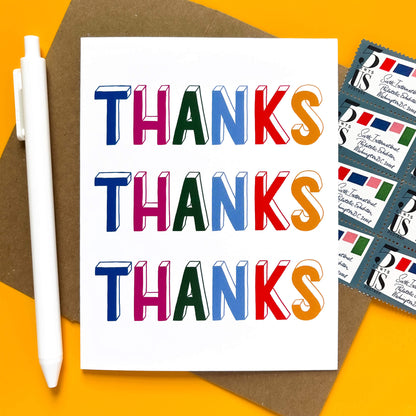 Thanks Times Three Card - Case of 6