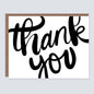 Black Cursive Thank You Card - Case of 6