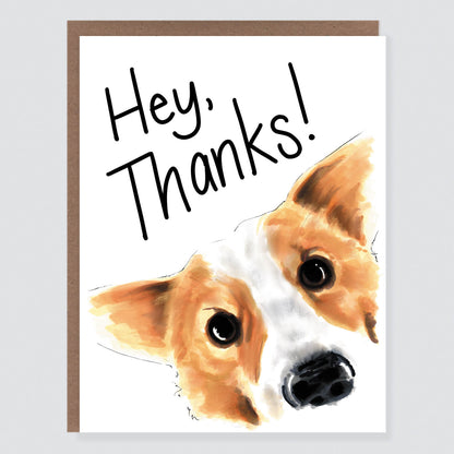 Hey Thanks Corgi Card - Case of 6