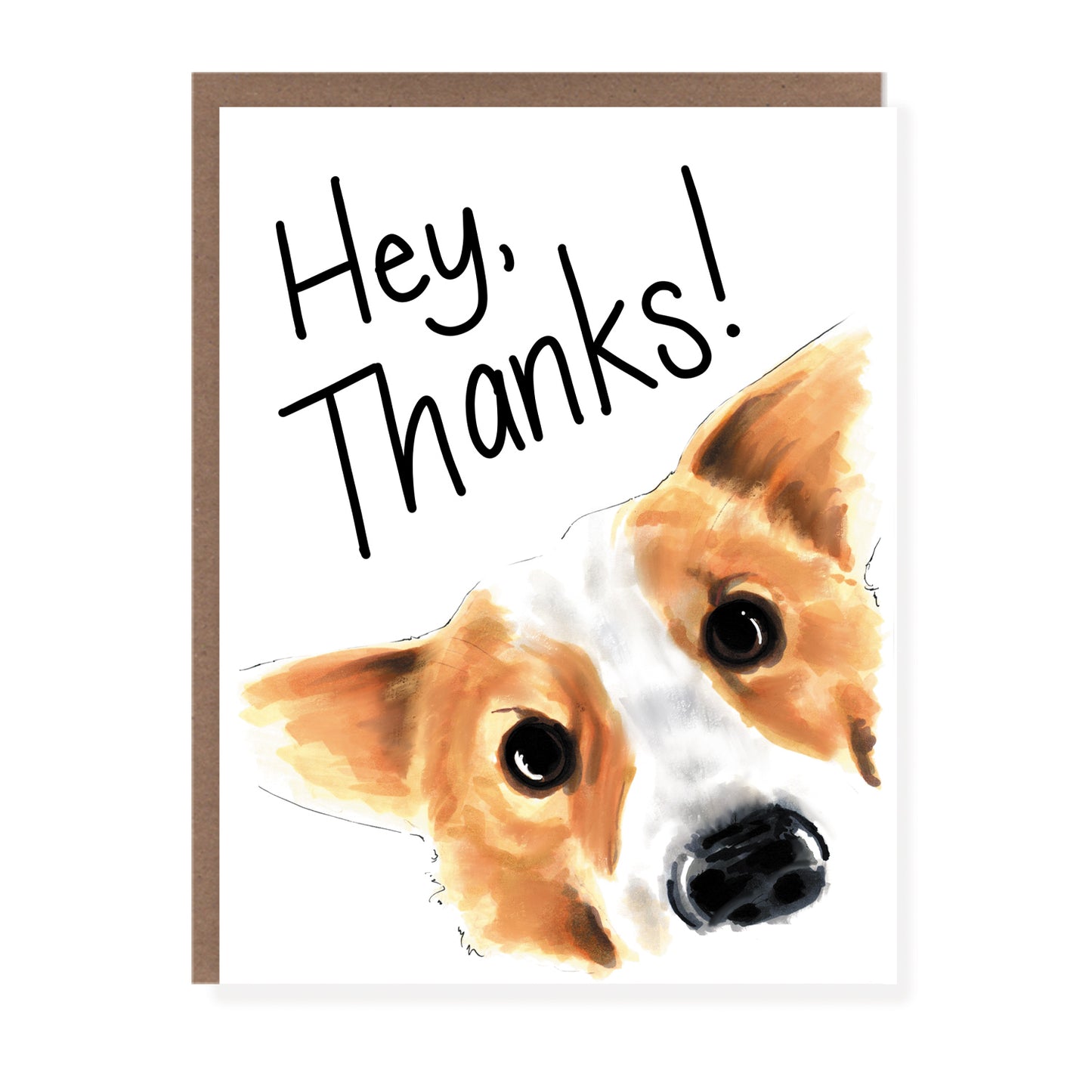 Hey Thanks Corgi Card - Case of 6