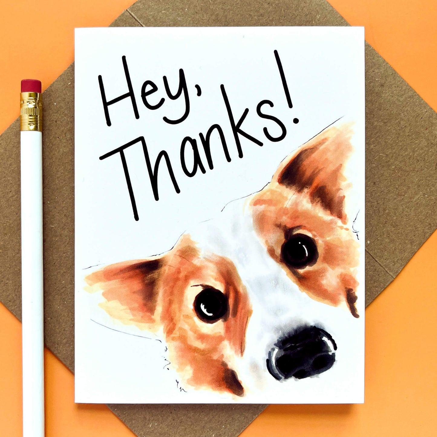 Hey Thanks Corgi Card - Case of 6