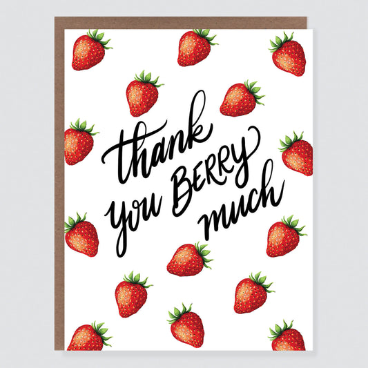 Thank You Berry Much Card - Case of 6