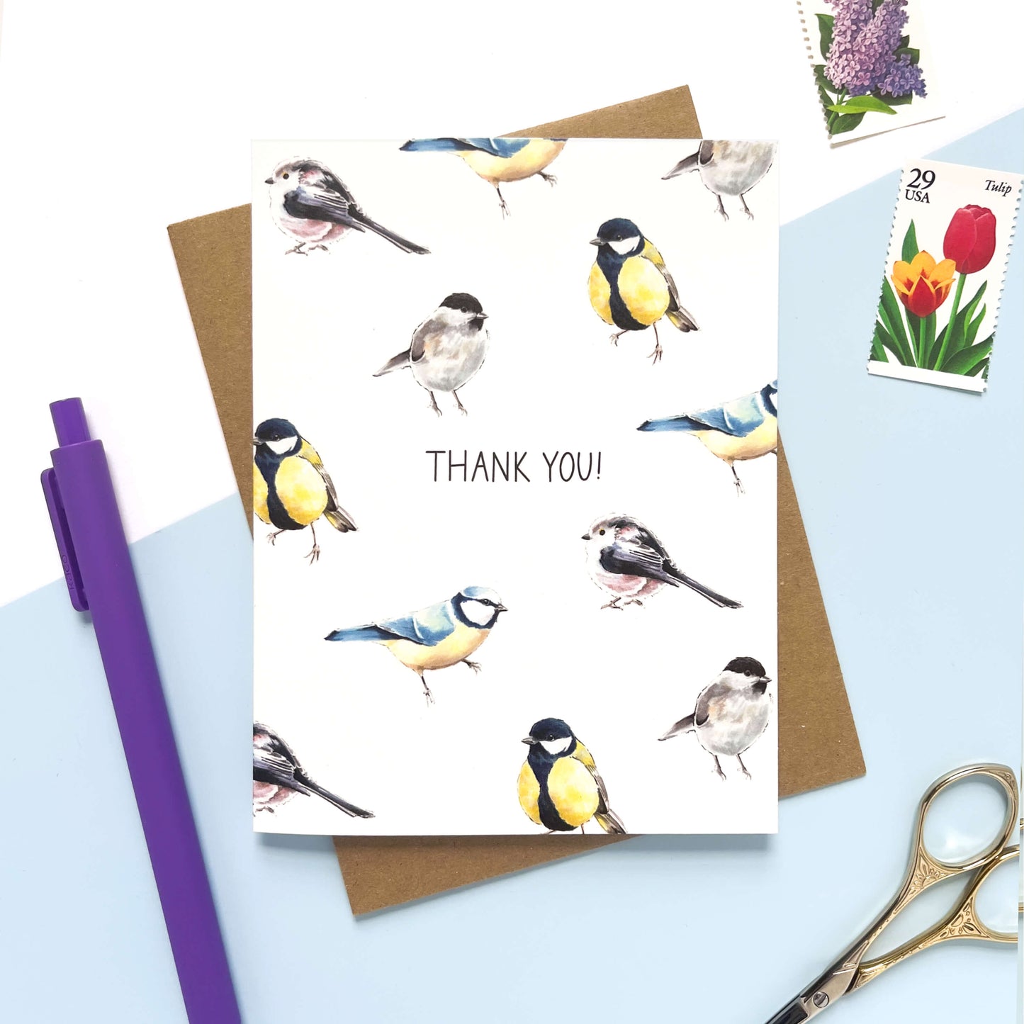 Birds Thank You Card - Case of 6
