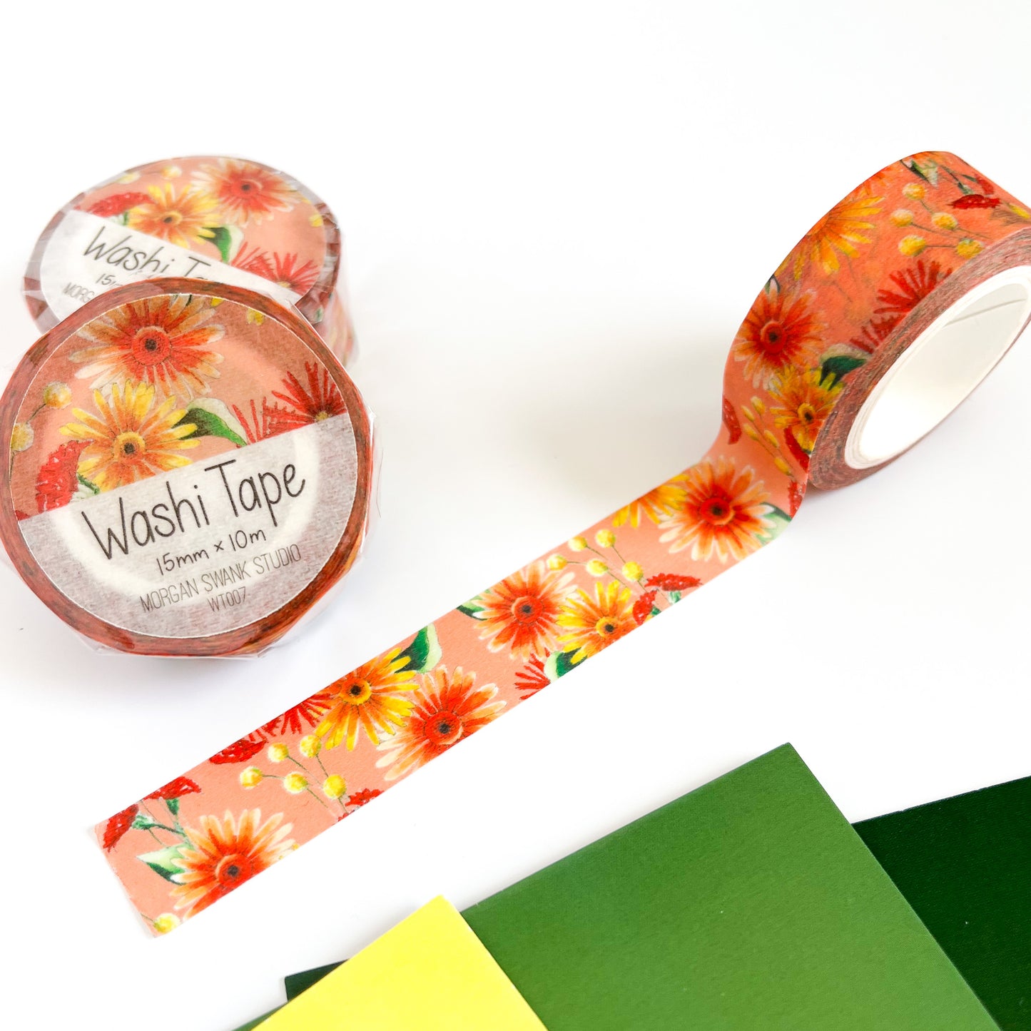 Gerbera Daisy Floral Washi Tape - Case of 4