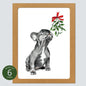 Mistletoe Frenchie Card: Boxed Set of 6