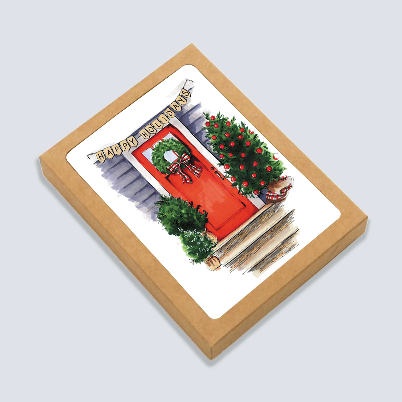 Red Door Holiday Card: Boxed Set of 6