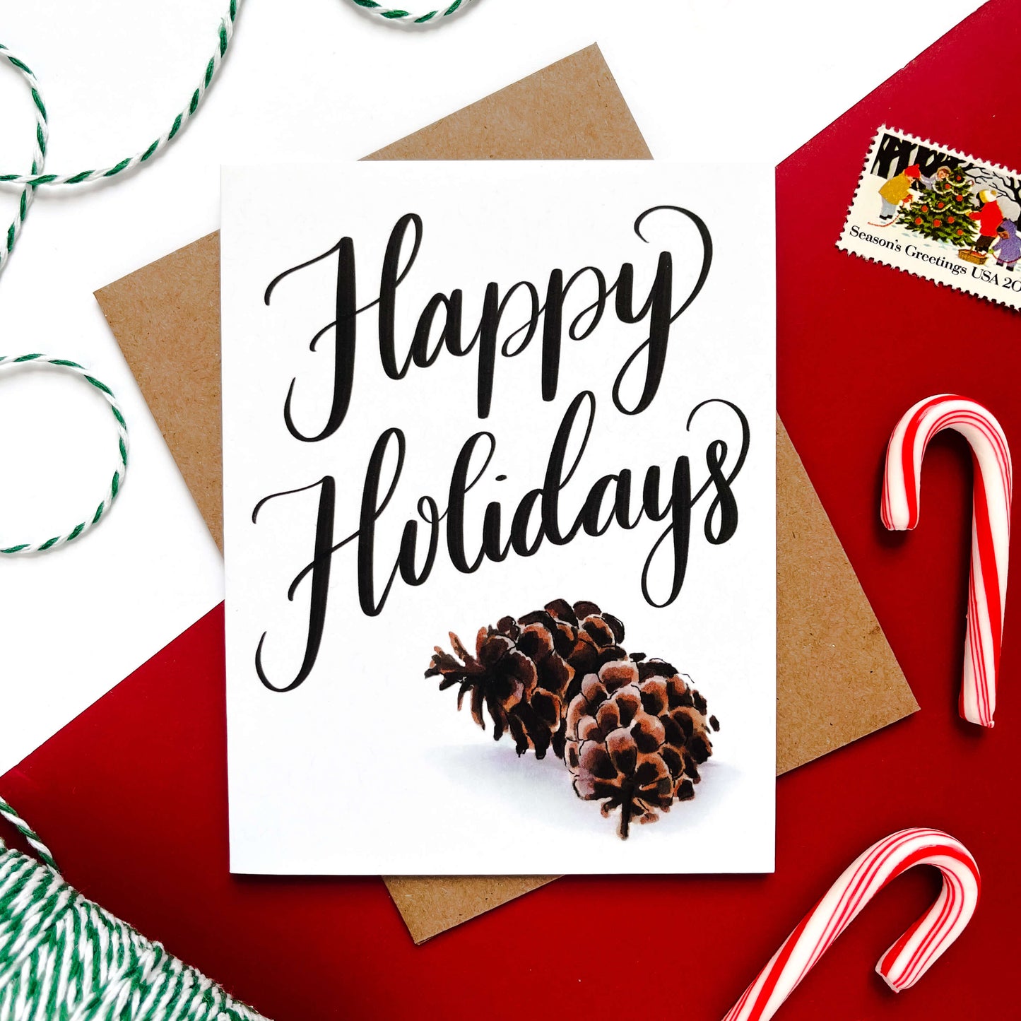Holiday Pinecone Card